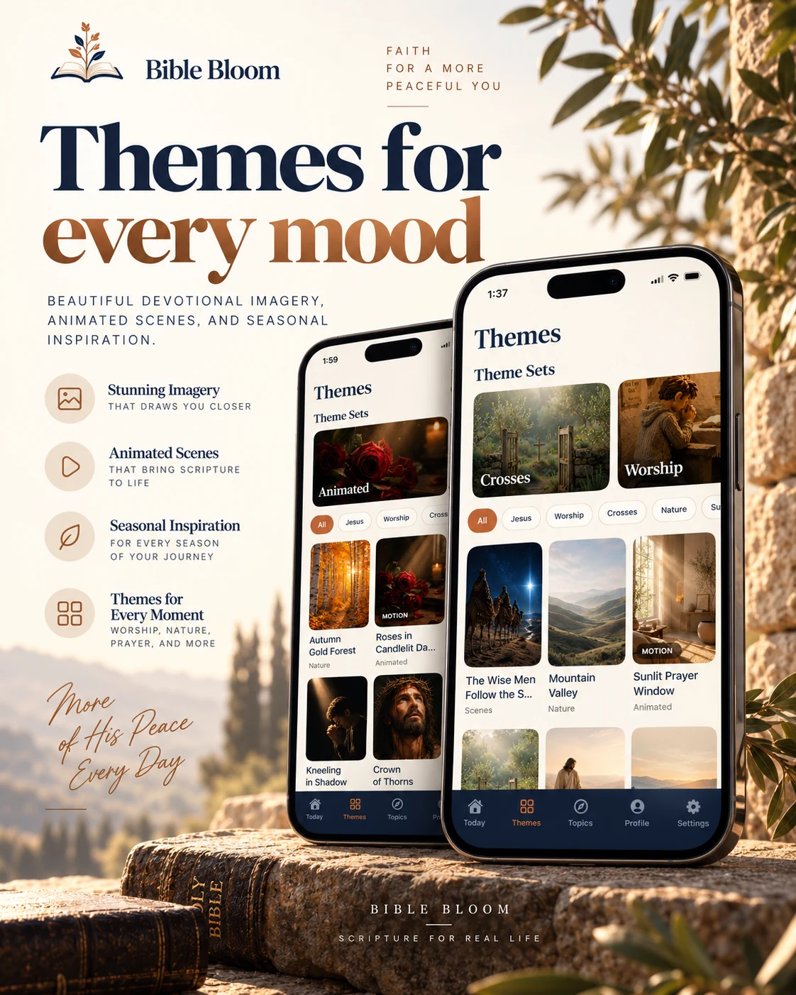 Bible Bloom theme library promotional artwork